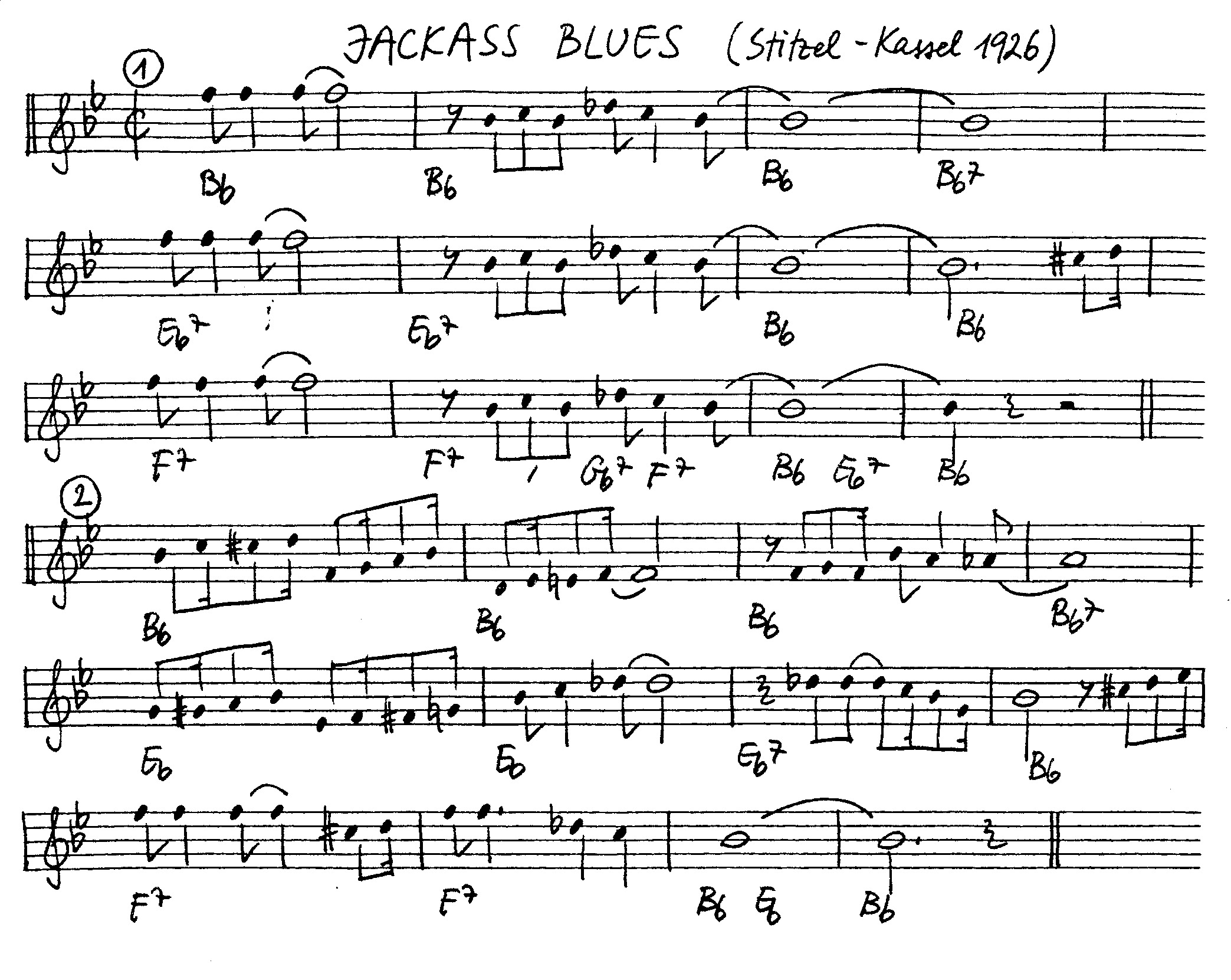 jackass blues leadsheet – book us for your next 20s or gatsby event